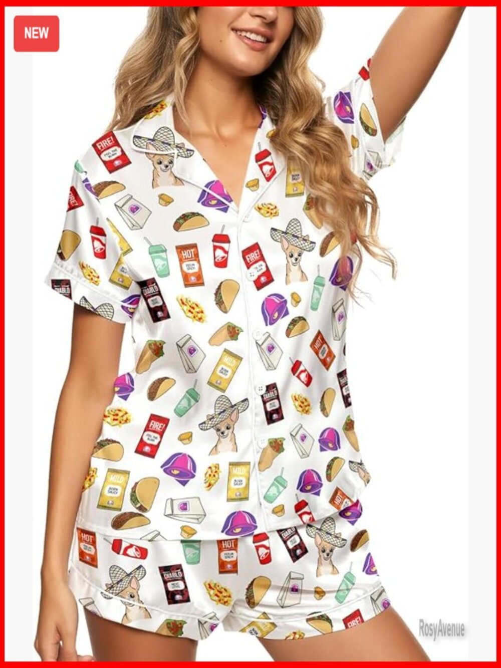 Silk Satin Pajama Set Short Sleeve Button Down 2 Piece PJs with Shorts Lounge